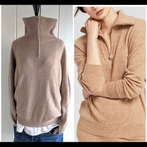 Cashmere Quarter Zip Sweater Large